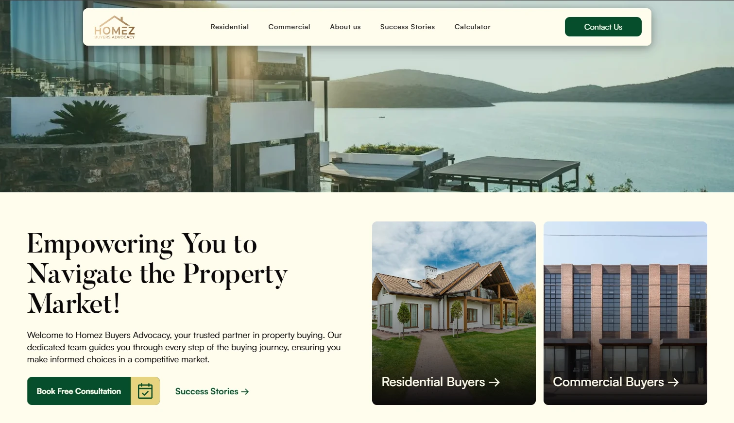 Homez Buyers Advocacy website preview